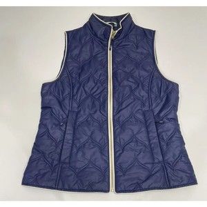 Vineyard Vines Women’s Full Gold Zip -Puffer Vest Coat Jacket Size XS Nylon